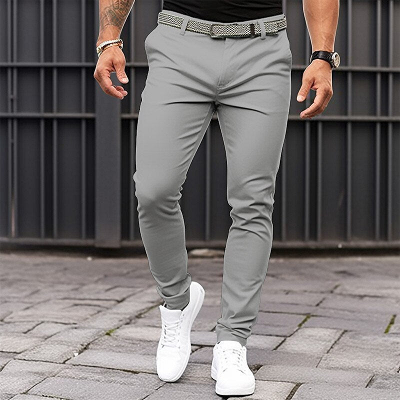 Pantalon Slim Fit Homme – Blanc Élégant