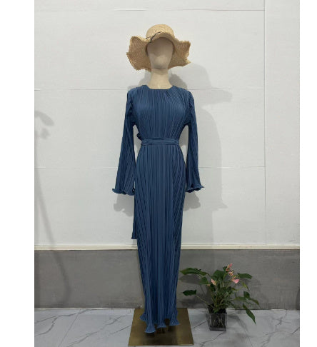 Robe Plissée Élégance Classique – Style Socialite