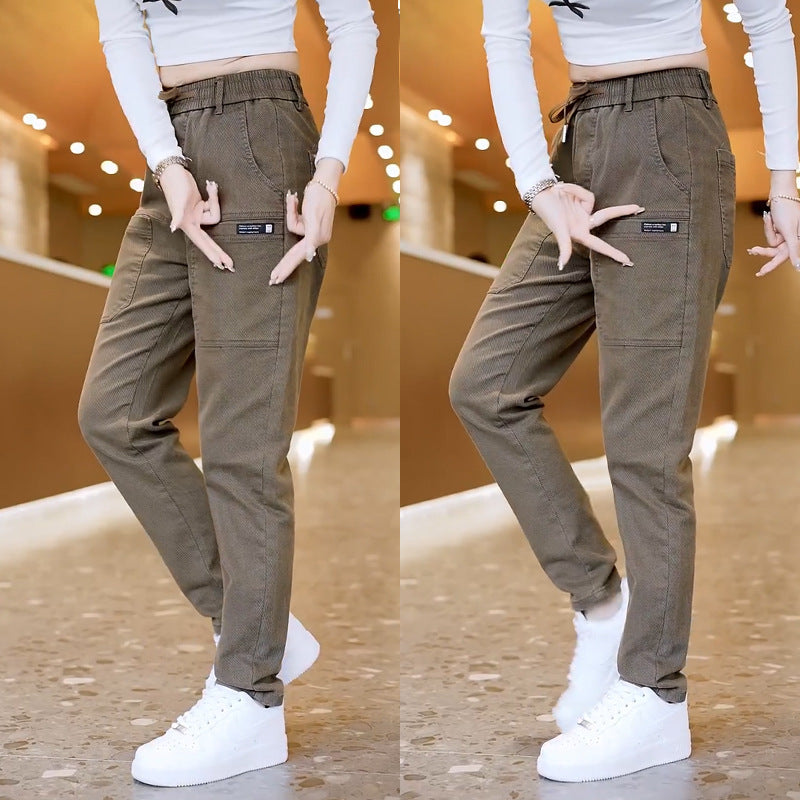 Pantalon Cargo Chic & Confort – Taille Haute, Look Urbain Décontracté Sports Fashion