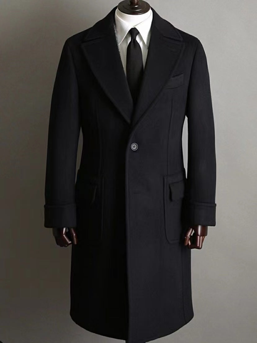 Manteau italien Navy – Élégance virile, puissance assumée