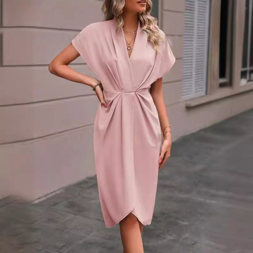 ROBE MIDI PORTEFEUILLE ÉLÉGANTE – LOOK SOPHISTIQUÉ & FÉMININ