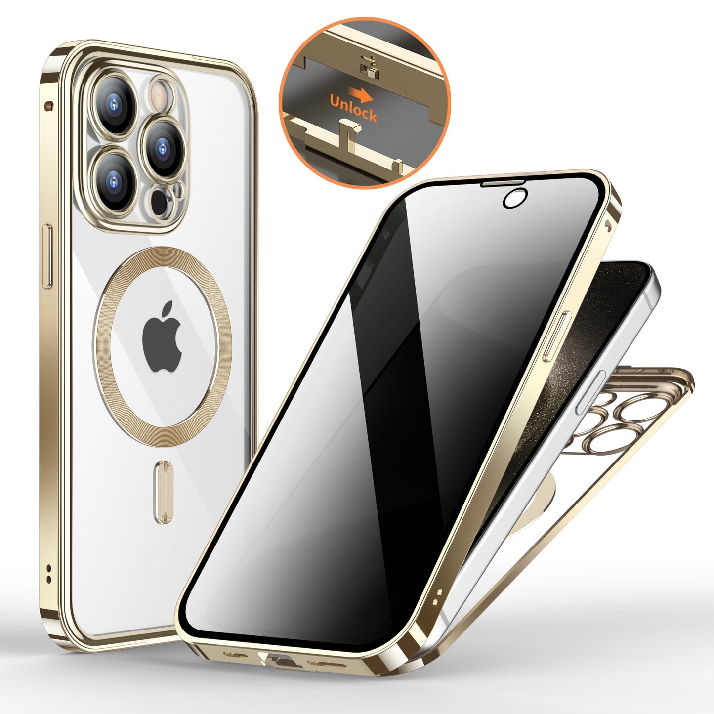 Coque Magnétique Double Face en Verre Trempé – Protection 360°