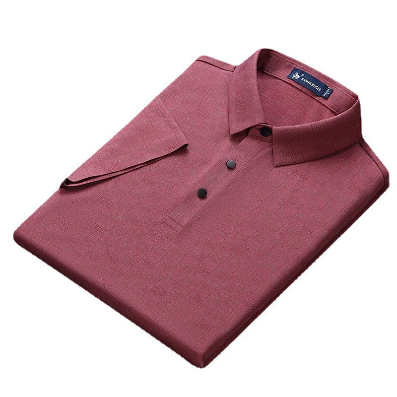Business Polo Homme Chic à Motif Discret – Élégance Intemporelle