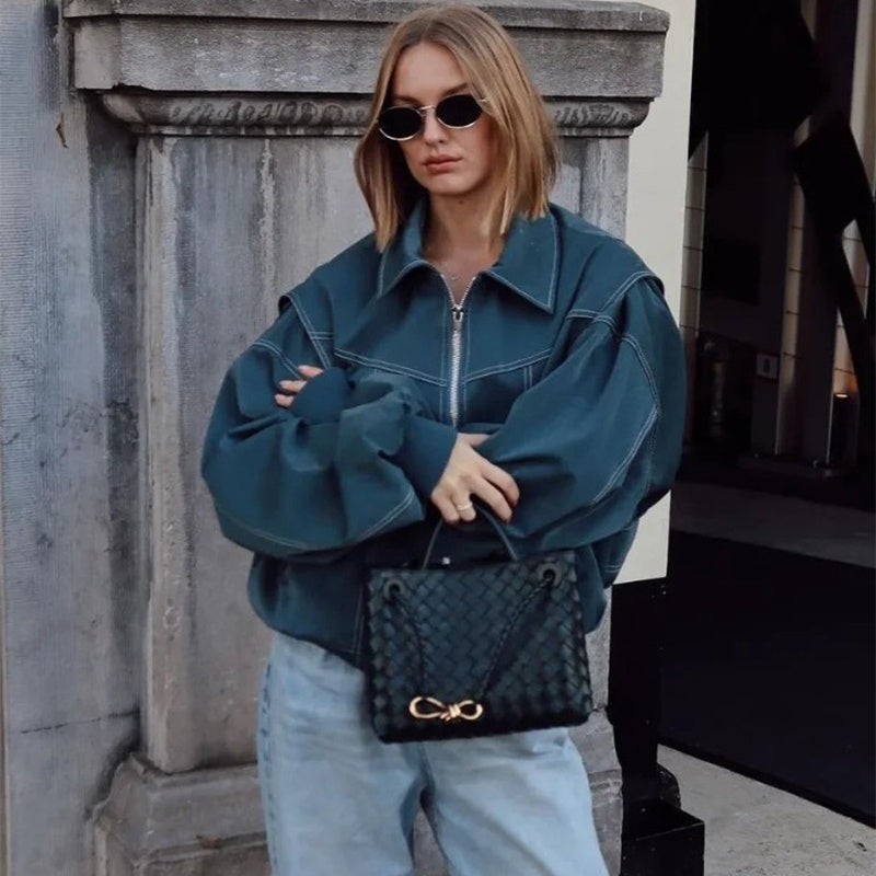 Veste Oversize Simili Cuir Femme – Streetwear Tendance