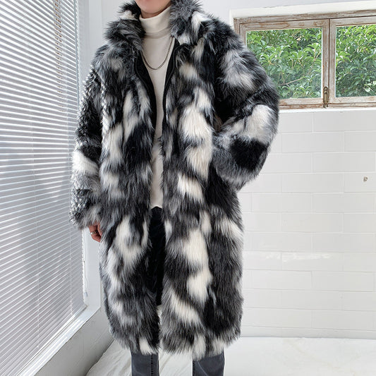 Manteau Long en Fausse Fourrure – Luxe Urbain