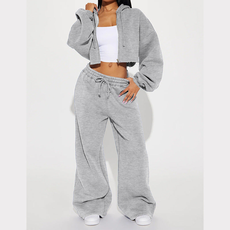 Ensemble Streetwear Chic – Crop Top & Pantalon Large