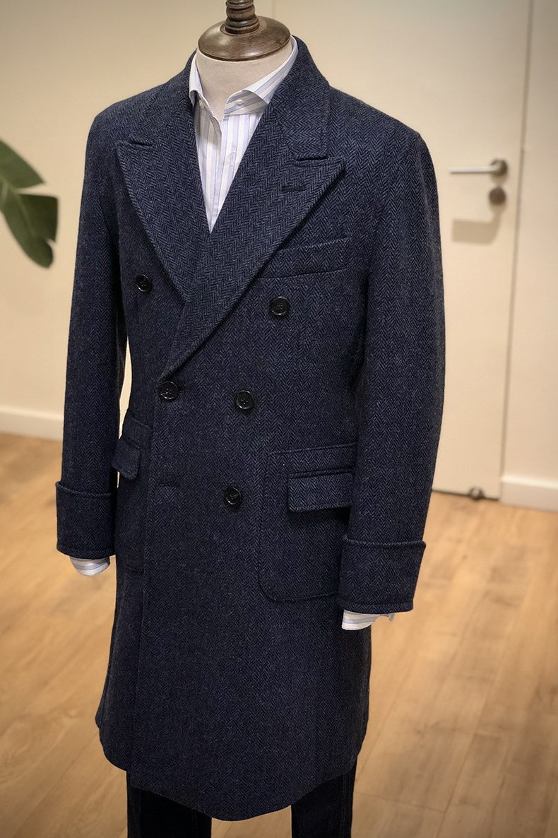Manteau Homme en Laine Style Vintage – Élégance Britannique