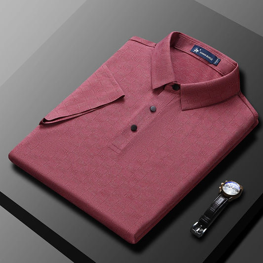 Business Polo Homme Chic à Motif Discret – Élégance Intemporelle