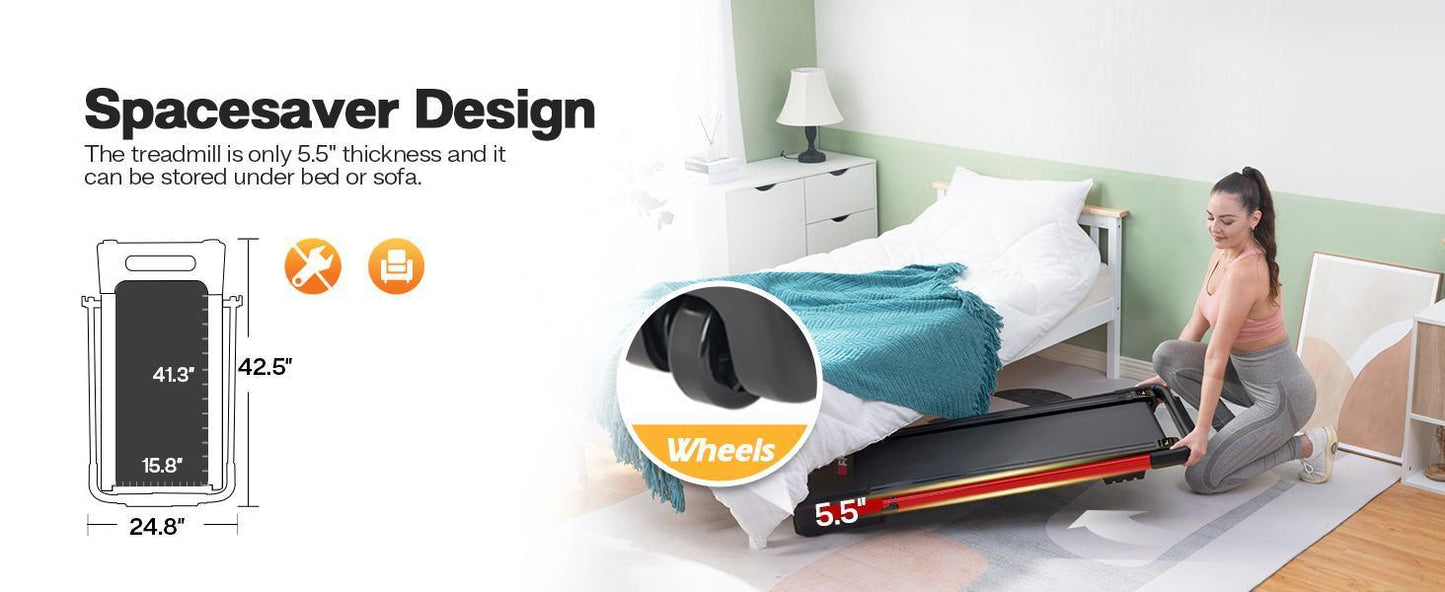 Tapis de Course Pliable 2 en 1 – Marche & Running – Écran LED & Télécommande