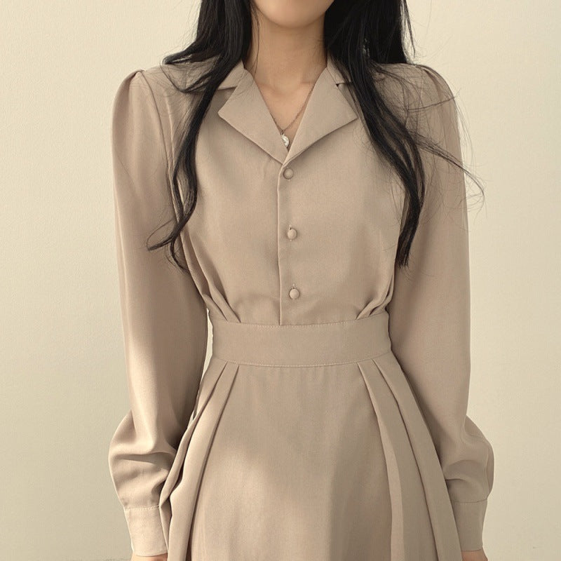 ROBE LONGUE ÉLÉGANTE À MANCHES LONGUES – STYLE MINIMAL CHIC