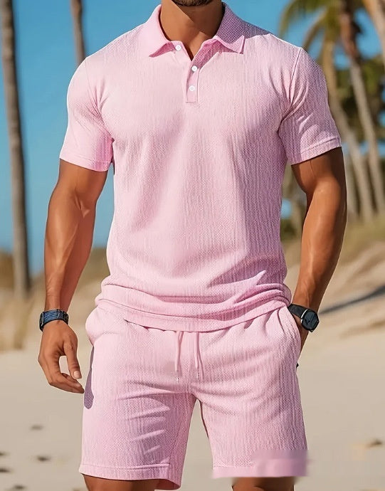 Ensemble Polo + Short Homme – Style Plage & Détente | Look Estival 2025