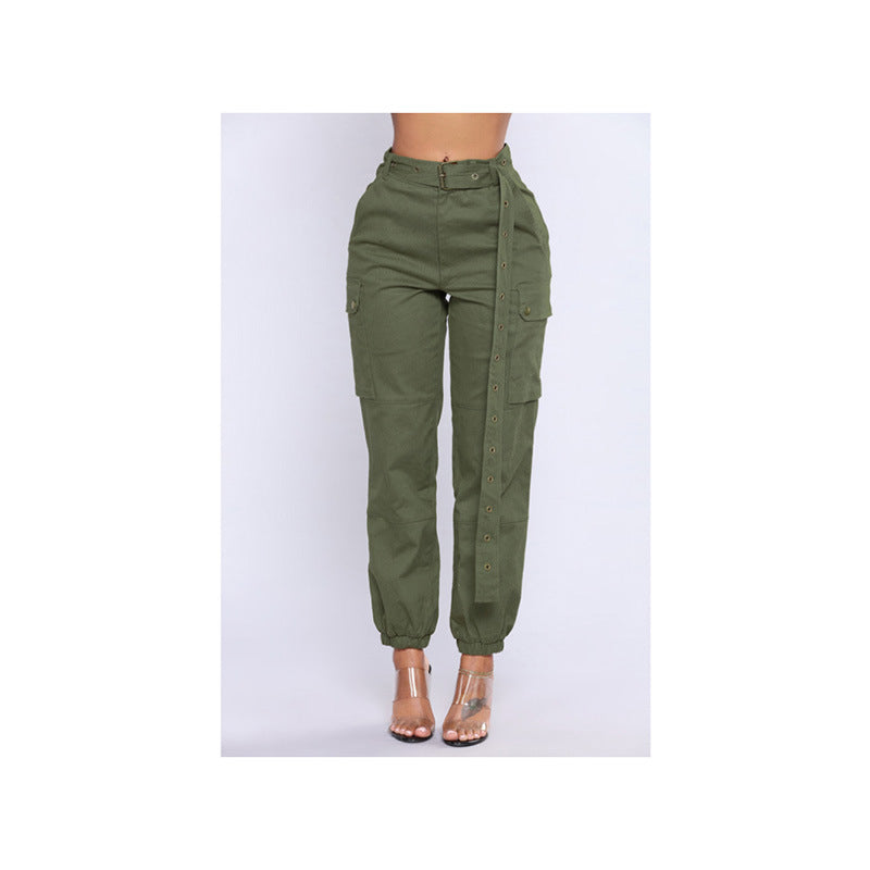 Pantalon Cargo Taille Haute pour Femme – Élégance Décontractée & Style Urbain