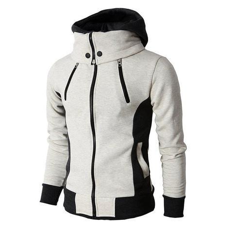 Sweat homme zippé doublé chaud – Hoodie à capuche hiver tendance