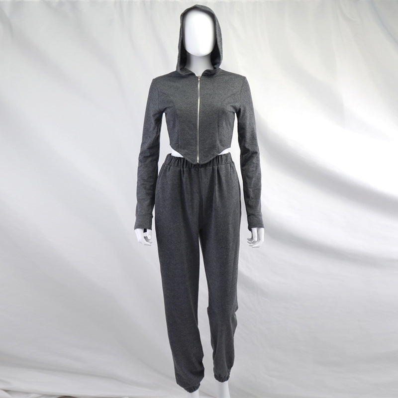 Ensemble femme pantalon taille haute + veste crop – Look chic & casual tendance