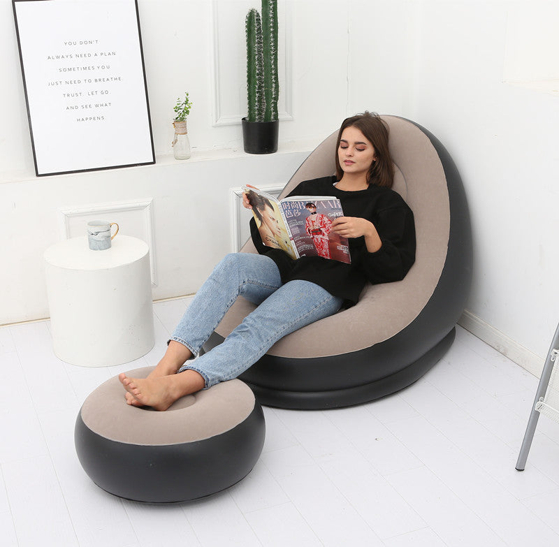 Fauteuil gonflable avec repose-pieds – Confort absolu et design moderne