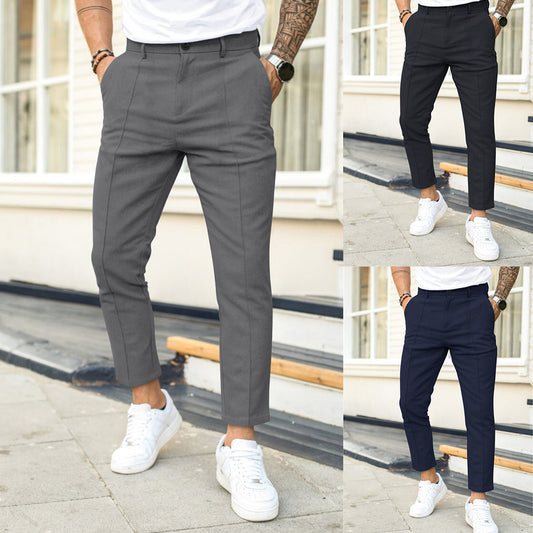 Pantalon Slim Élégant Homme – Coupe 7/8 Moderne
