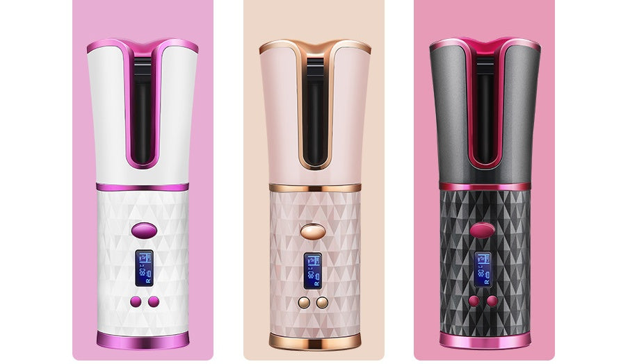 Fer à boucler automatique sans fil rechargeable – Boucles parfaites en quelques secondes