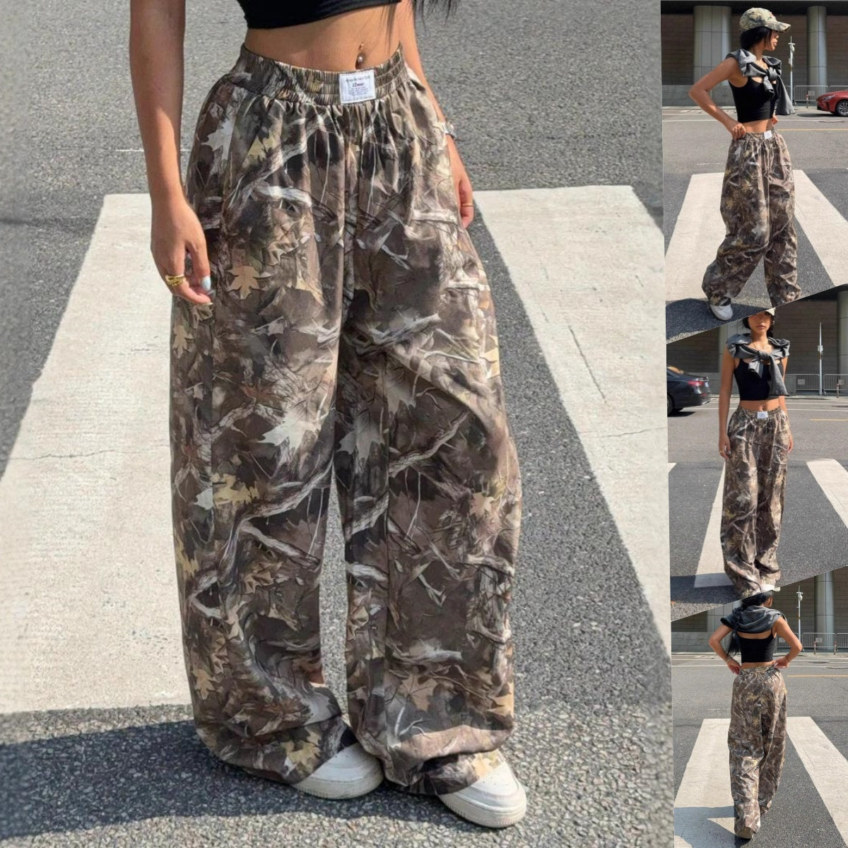 Pantalon Cargo Camouflage Femme – Streetwear Tendance et Confort Absolu