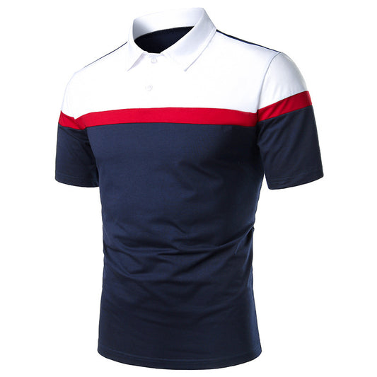 Polo homme à bandes contrastées – Style sportswear chic