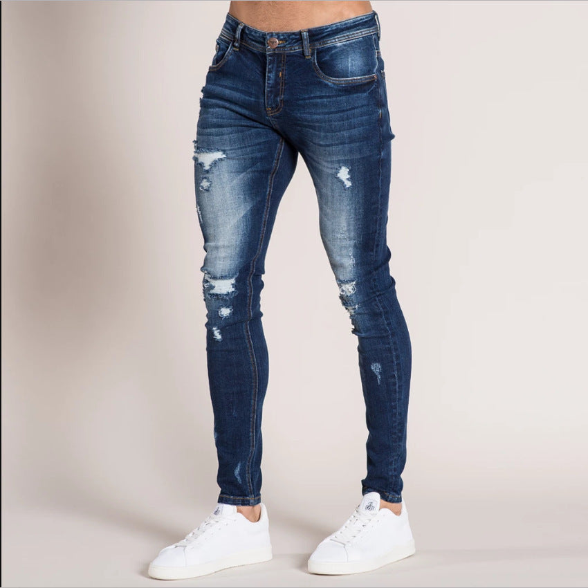 Jean Slim Déchiré Homme – Confort et Style Urbain