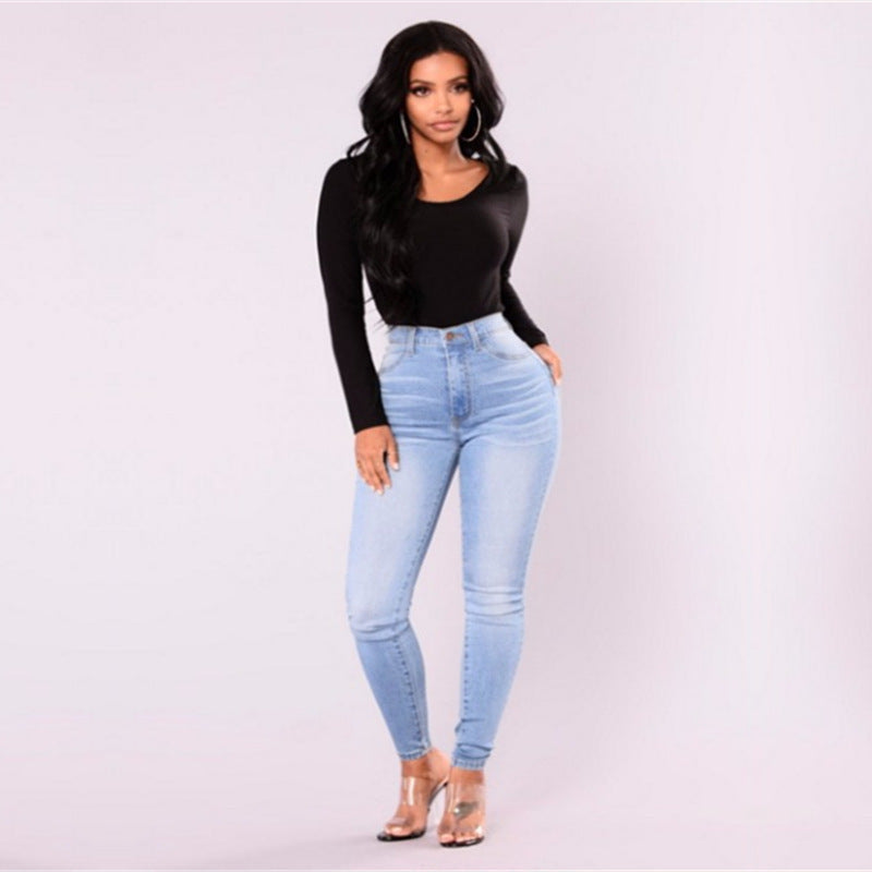 Jean Skinny Taille Haute Femme – Confort & Silhouette Parfaite