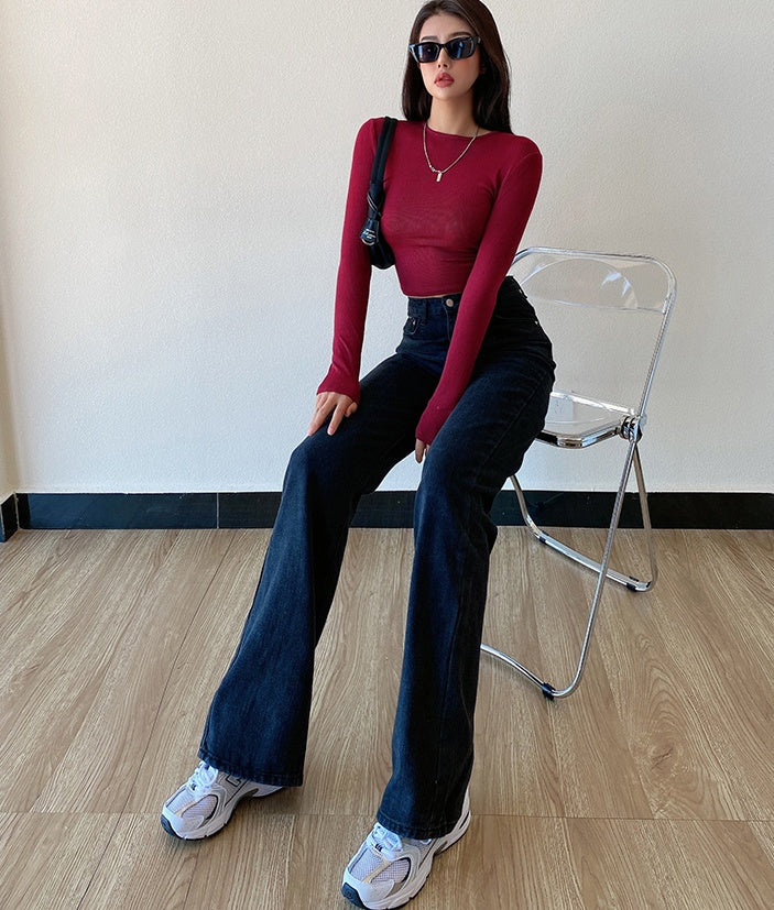 Jean Taille Haute Loose Fit – Coupe Droite Élégante