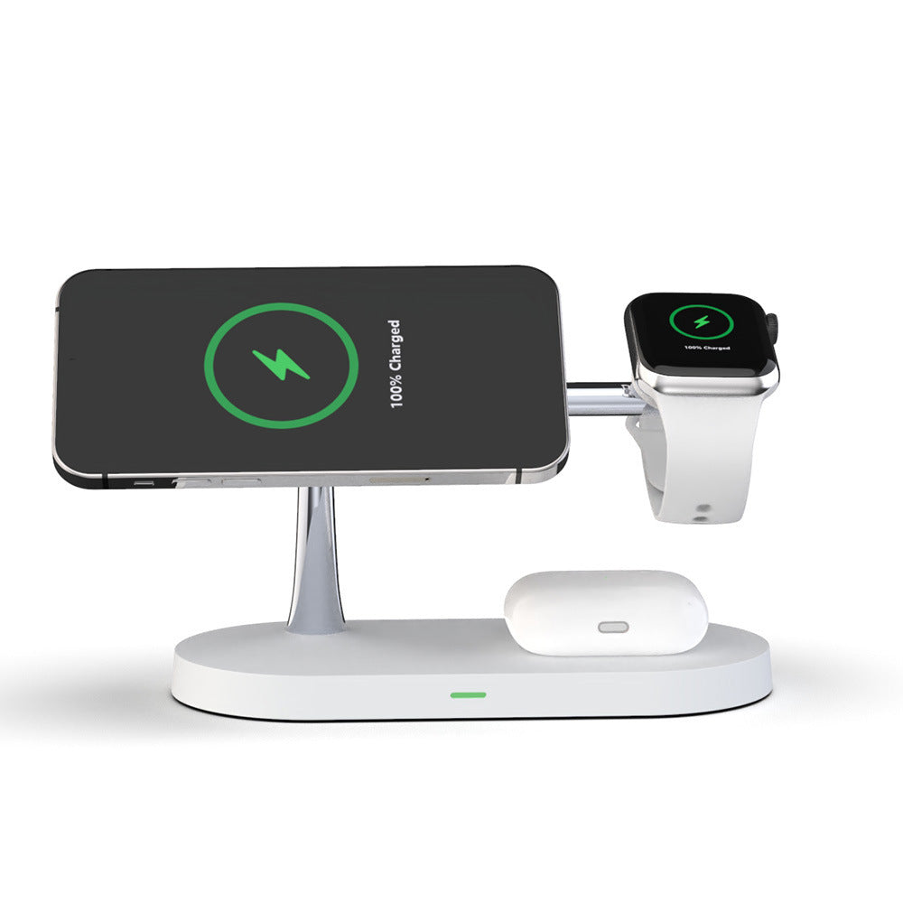⚡ Chargeur Sans Fil Magnétique 5 en 1 – iPhone | Apple Watch | AirPods | Lampe LED