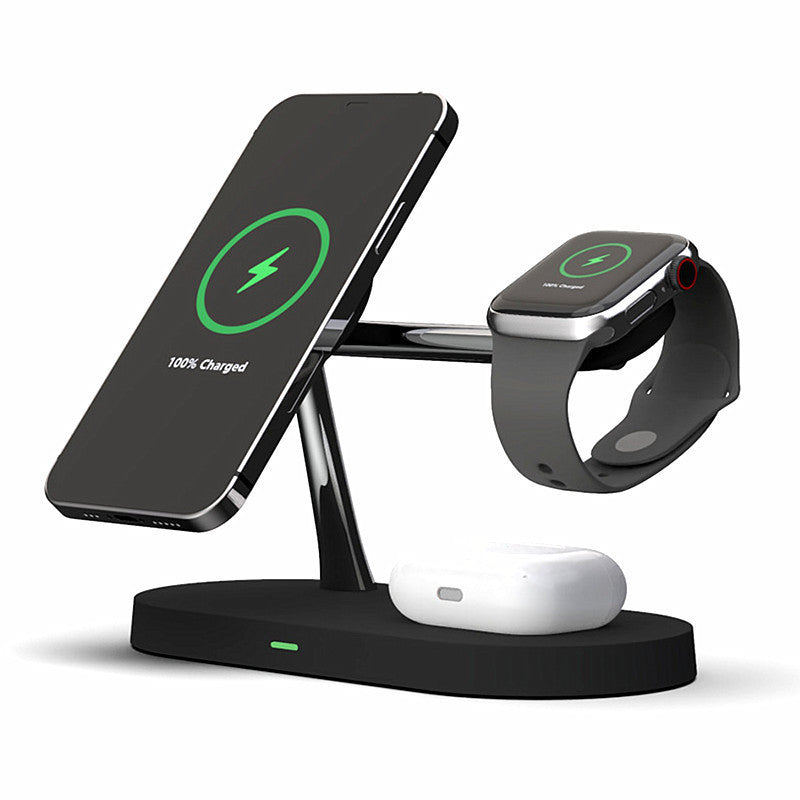 ⚡ Chargeur Sans Fil Magnétique 5 en 1 – iPhone | Apple Watch | AirPods | Lampe LED