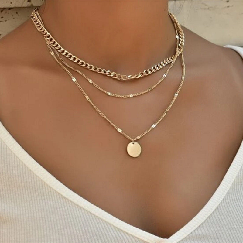 Collier Multi-Rangs Femme – Élégance Dorée & Style Chic
