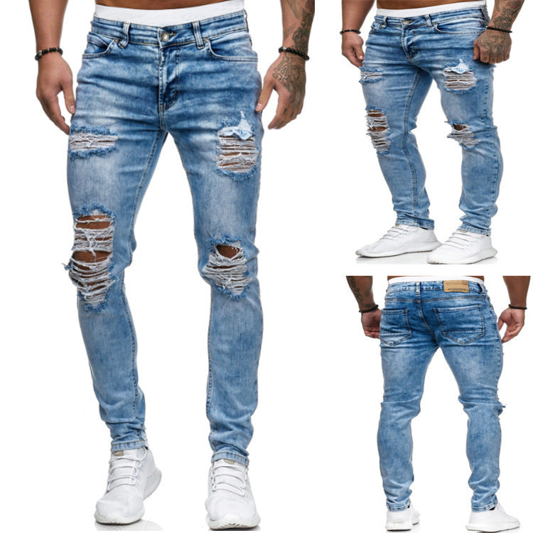 Jean Slim Stretch Déchiré Homme – Style Streetwear & Confort