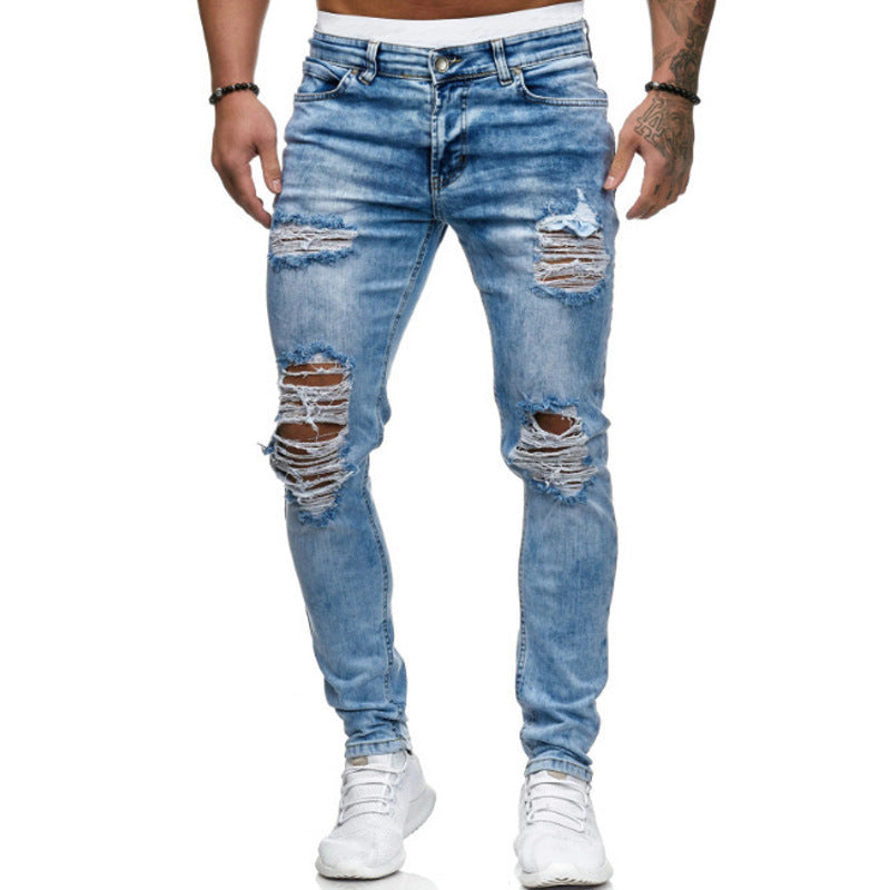 Jean Slim Stretch Déchiré Homme – Style Streetwear & Confort