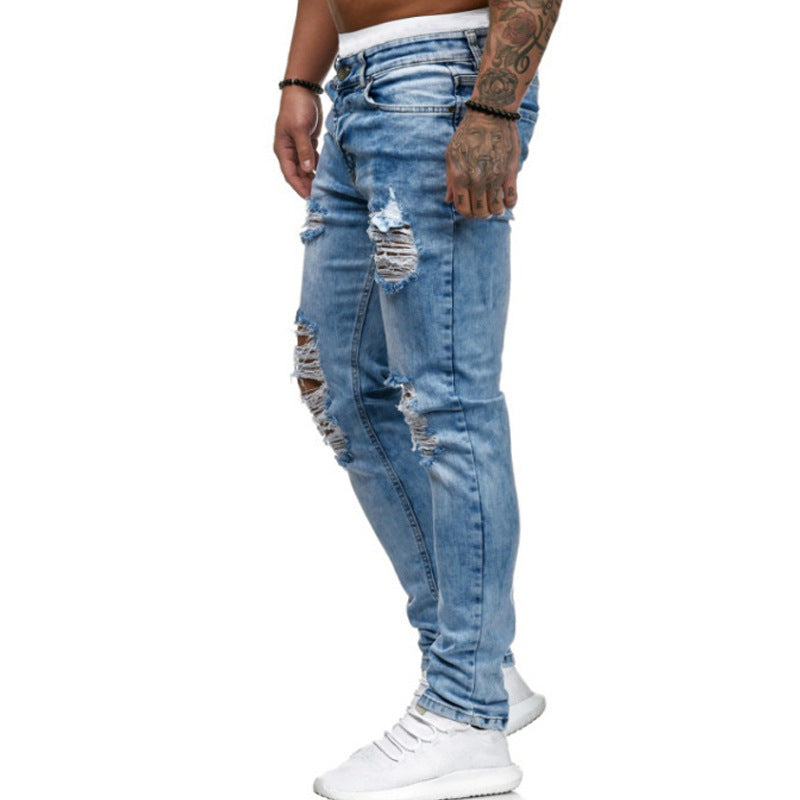Jean Slim Stretch Déchiré Homme – Style Streetwear & Confort