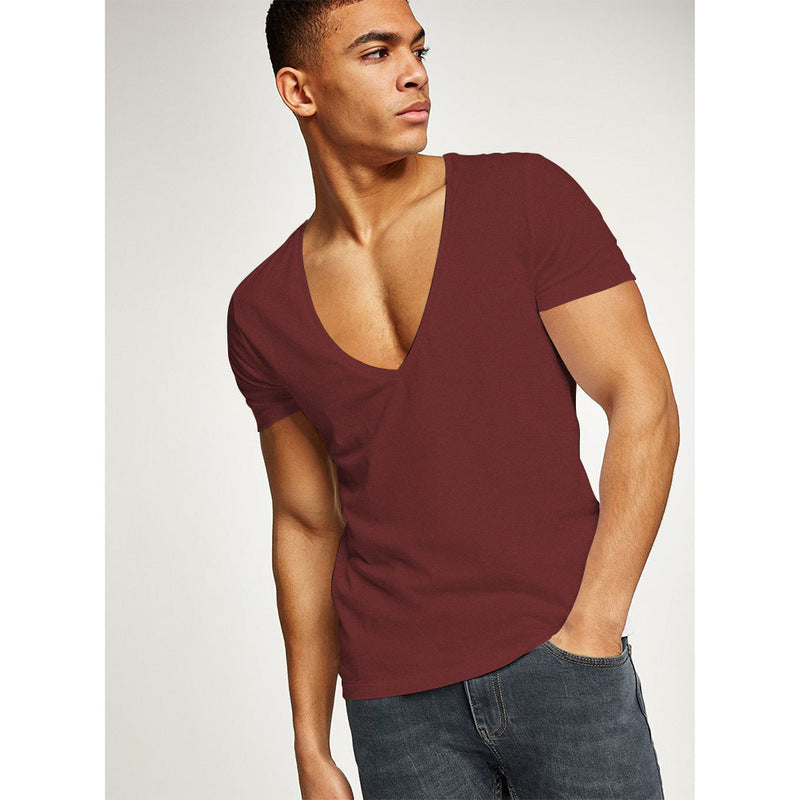 TEE-SHIRT HOMME COL V PROFOND – STYLE MODERNE & MINIMALISTE