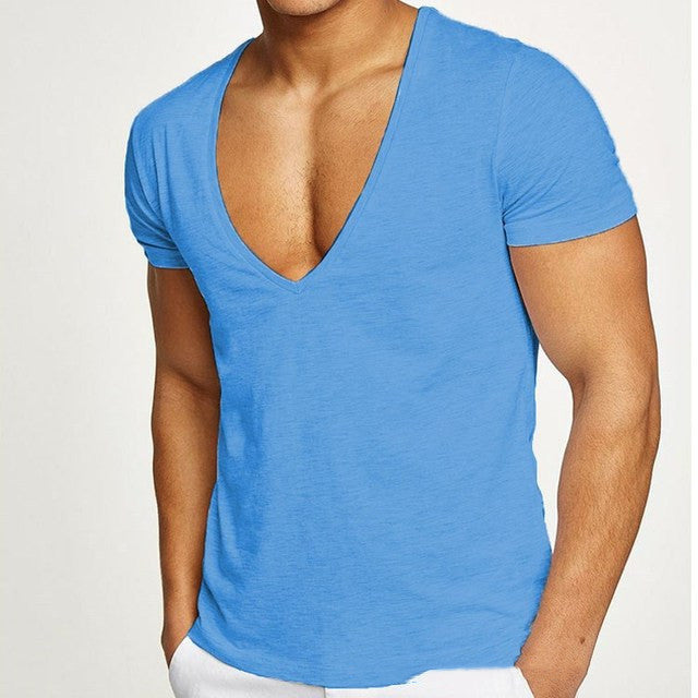 TEE-SHIRT HOMME COL V PROFOND – STYLE MODERNE & MINIMALISTE
