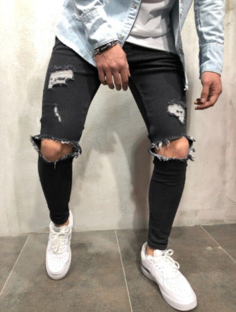 Jean Slim Délavé Homme – Look Destroy Tendance
