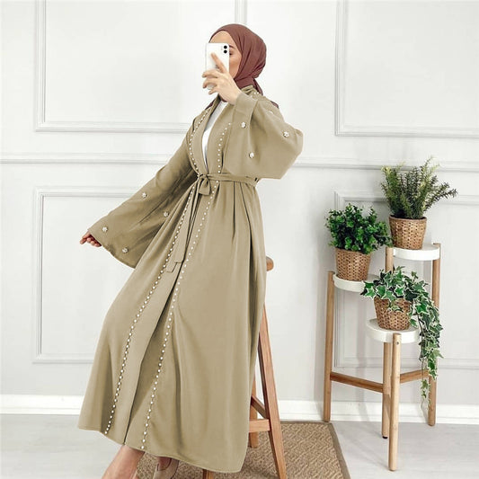 Abaya Perles Élégance Modeste – Style Hijab Moderne
