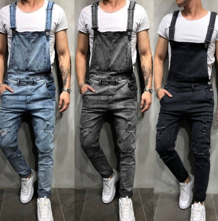 Salopette Homme en Jean – Style Décontracté & Urbain – Mode Streetwear