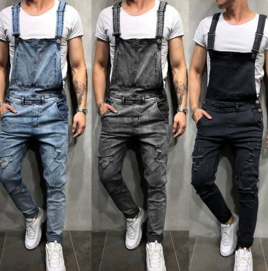 Salopette Homme en Jean – Style Décontracté & Urbain – Mode Streetwear