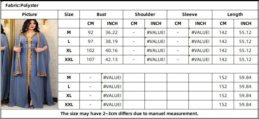 Robe Orientale de Cérémonie avec Cape Pailletée – Élégance et Raffinement ✨