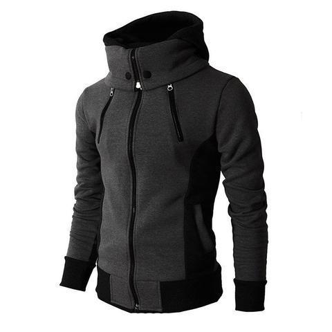 Sweat homme zippé doublé chaud – Hoodie à capuche hiver tendance