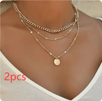Collier Multi-Rangs Femme – Élégance Dorée & Style Chic