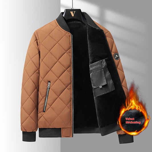 Veste Matelassée Homme Hiver Épais – Doublure Velours Chaude