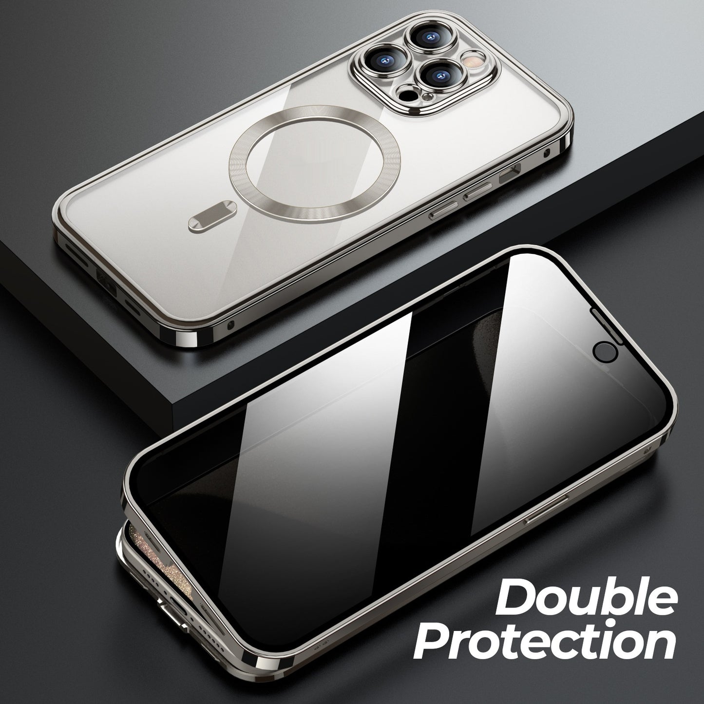 Coque Magnétique Double Face en Verre Trempé – Protection 360°