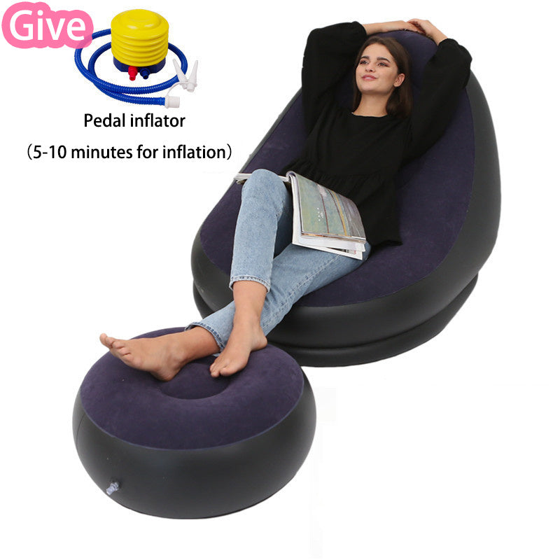 Fauteuil gonflable avec repose-pieds – Confort absolu et design moderne