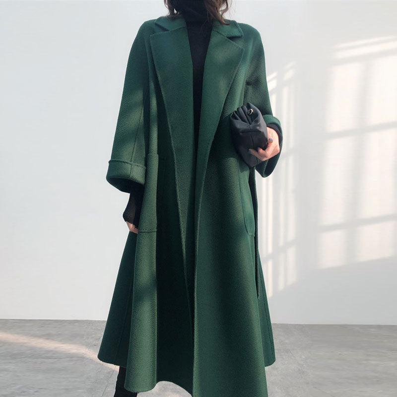 Manteau Long en Cachemire Double Face – Élégance Haut de Gamme