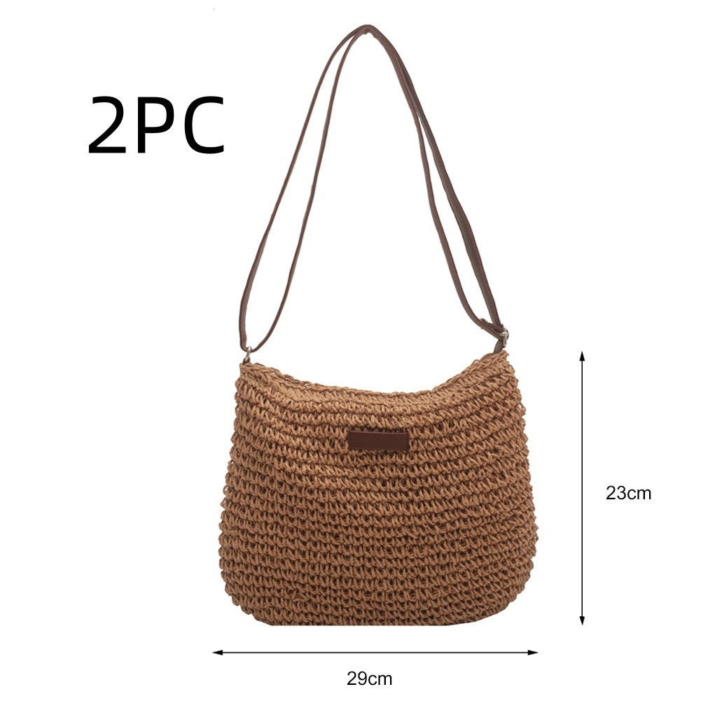 Sac Fourre-Tout Bohème en Paille – Style Plage Chic & Tendance