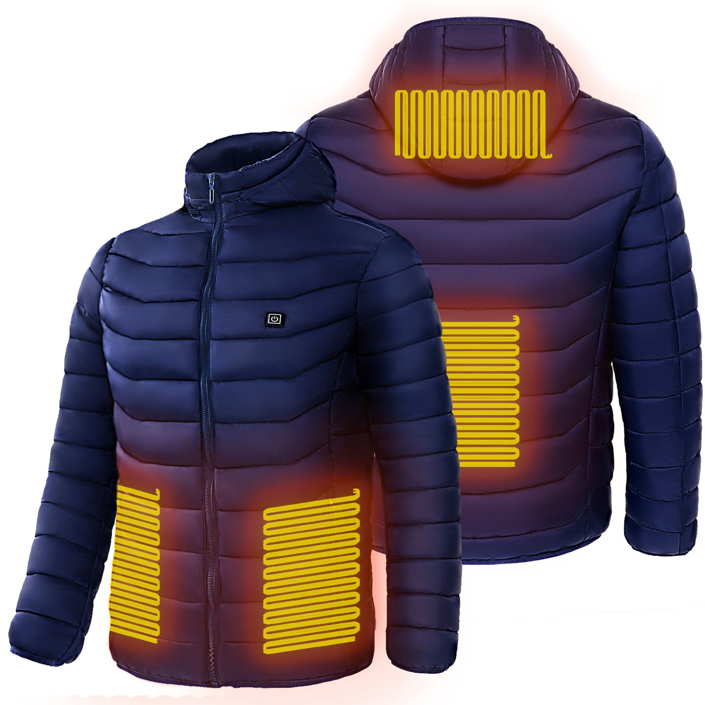 Veste chauffante électrique unisexe – Doudoune chauffée USB avec zones de chaleur, hiver & outdoor