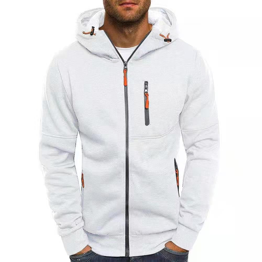 Sweat à capuche zippé homme – Capuche ajustable, poches zip, look sportif urbain