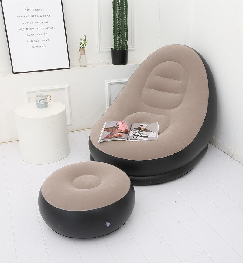 Fauteuil gonflable avec repose-pieds – Confort absolu et design moderne