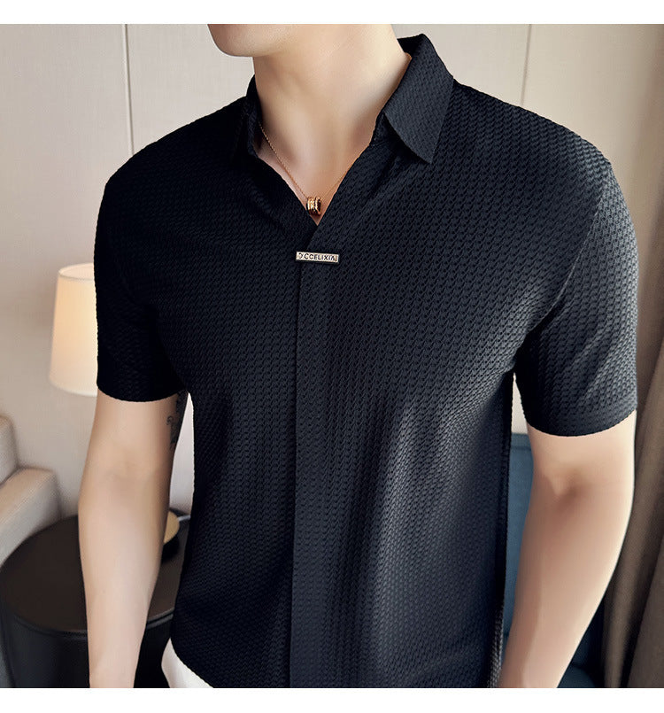 Polo Tissé Homme "Élégance Moderne" – Chic & Confort au Quotidien